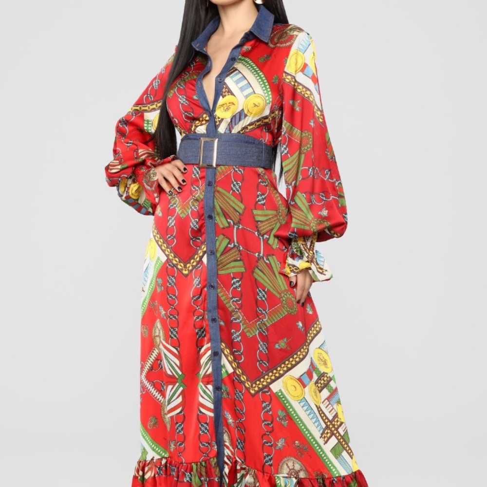 Long to the floor Royal Red Maxi Dress
